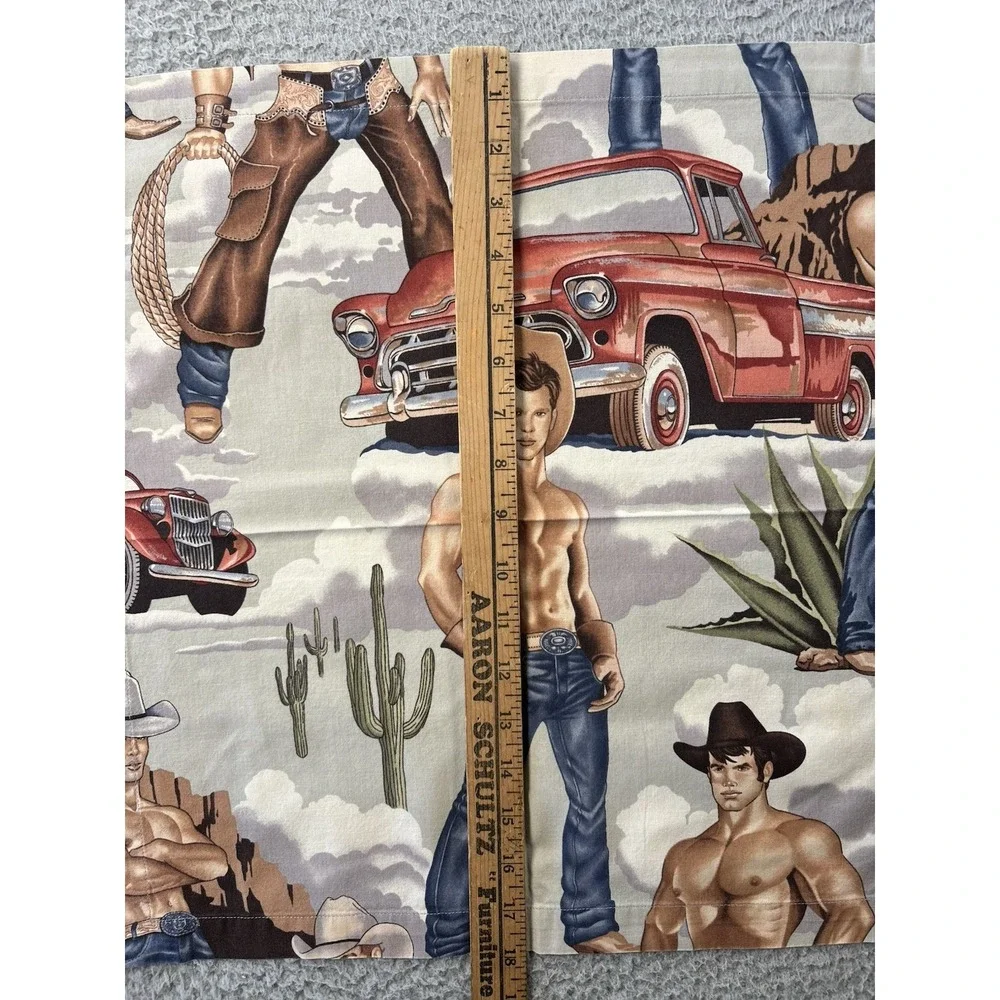 Vintage Alexander Henry Wranglers Pin-Ups Cloth Napkins